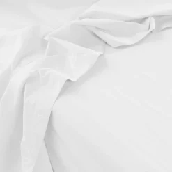 Carré Blanc Drap de lit en pur coton lavé biologique Souffle blanc| Draps De Lit