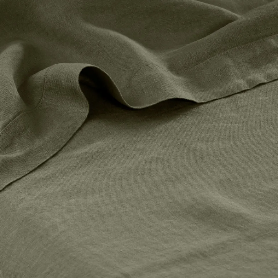 Carré Blanc Drap de lit lin lavé Songe bocage| Draps De Lit