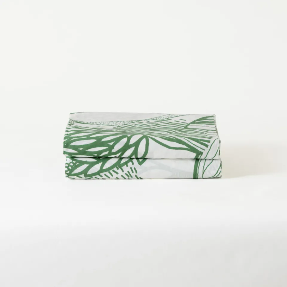 Carré Blanc Drap de lit percale de coton bio Canopée| Draps De Lit