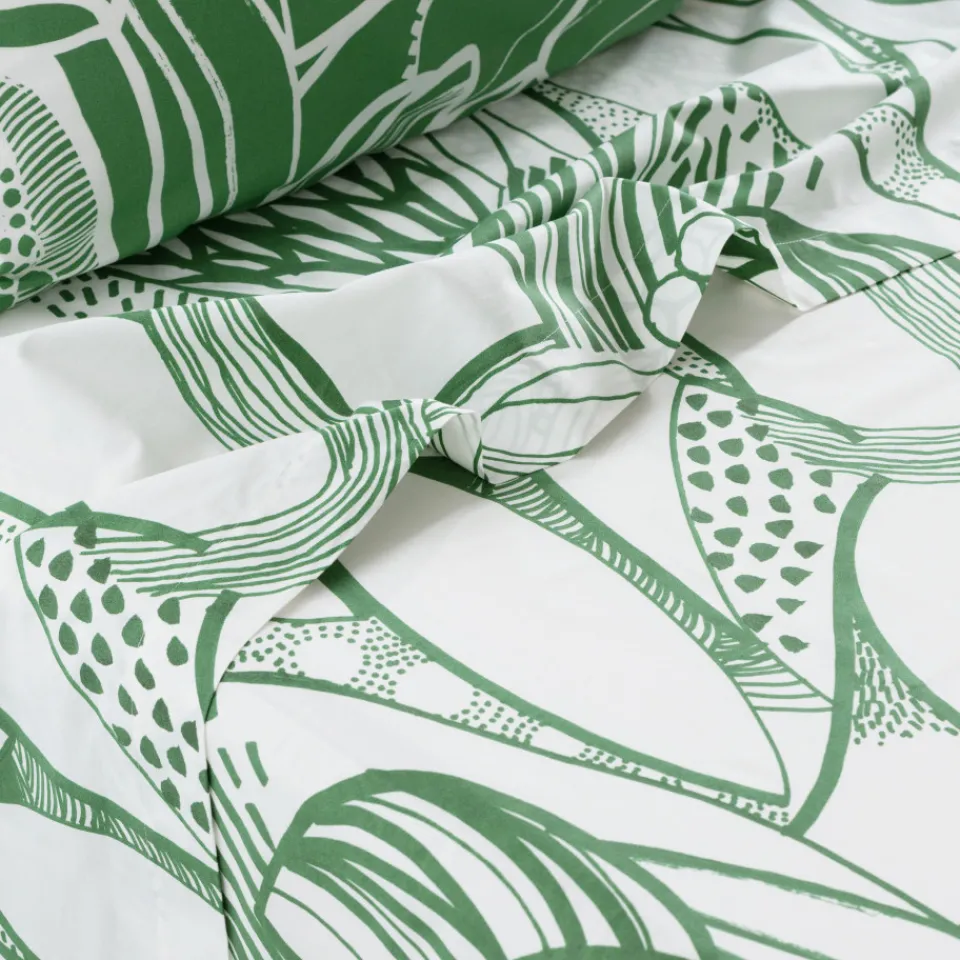 Carré Blanc Drap de lit percale de coton bio Canopée| Draps De Lit