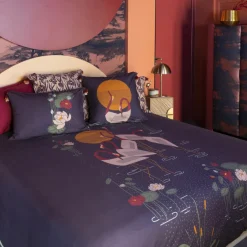 Carré Blanc Drap de lit percale de coton Hokkaido| Draps De Lit