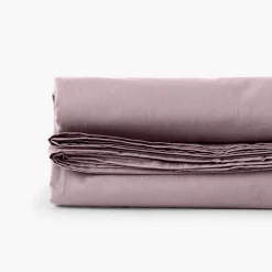 Carré Blanc Drap de lit percale de coton Neo poudre| Draps De Lit