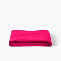 Carré Blanc Drap de lit percale de coton Neo magenta| Draps De Lit