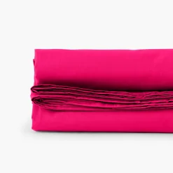 Carré Blanc Drap de lit percale de coton Neo magenta| Draps De Lit