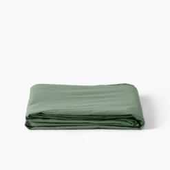 Carré Blanc Drap de lit percale de coton Neo thym| Draps De Lit