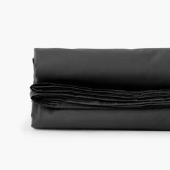 Carré Blanc Drap de lit percale de coton Neo anthracite| Draps De Lit