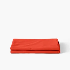 Carré Blanc Drap de lit percale de coton Neo safran| Draps De Lit
