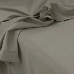 Carré Blanc Drap de lit satin de coton lavé biologique Quartz jade| Draps De Lit