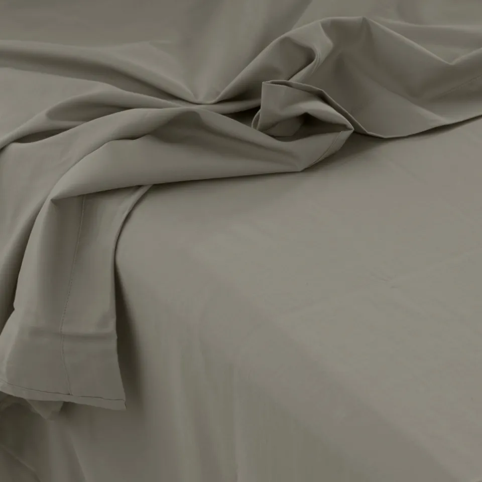 Carré Blanc Drap de lit satin de coton lavé biologique Quartz jade| Draps De Lit