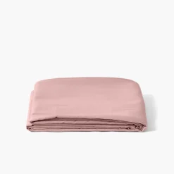 Carré Blanc Drap de lit satin de coton lavé bio Quartz blush| Draps De Lit