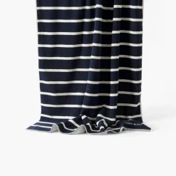 Carré Blanc Drap de plage coton Labaule marine| La Plage