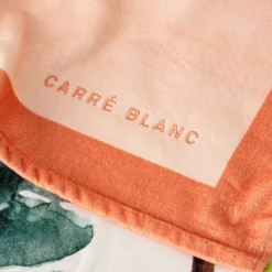 Carré Blanc Drap de plage velours de coton Villasol| La Plage