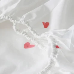 Carré Blanc Drap housse coton Adore|Femme Coffrets Cadeaux|Draps Housse