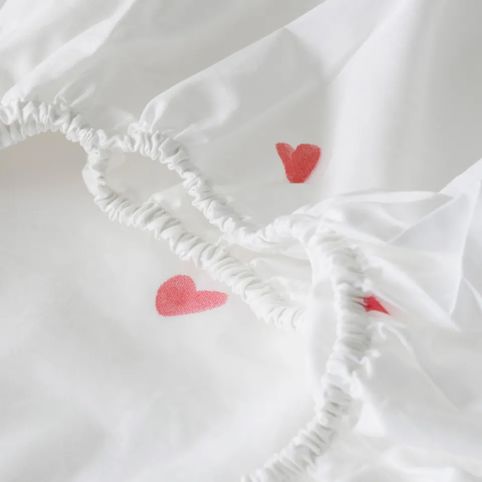 Carré Blanc Drap housse coton Adore|Femme Coffrets Cadeaux|Draps Housse