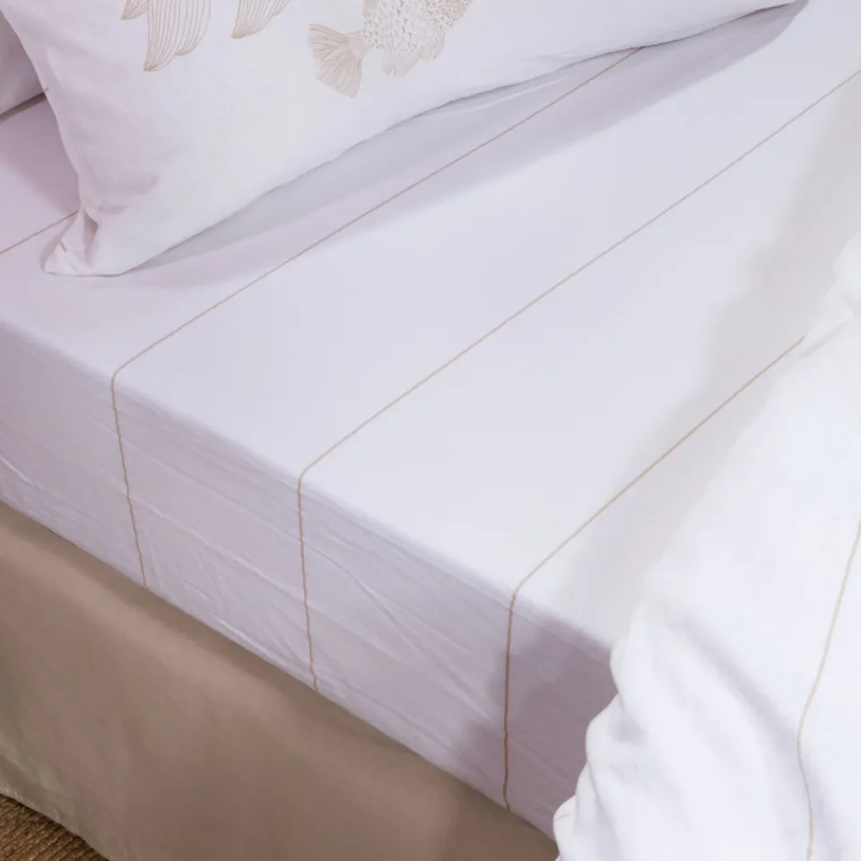 Carré Blanc Drap housse coton Amorgos| Draps Housse