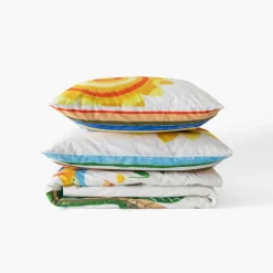 Carré Blanc Drap housse coton bio Pinata|Enfant Linge De Litbio|Draps Housse