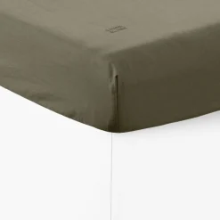 Carré Blanc Drap housse coton lavé Songe bocage| Draps Housse