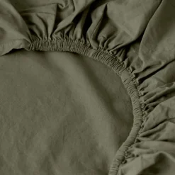 Carré Blanc Drap housse coton lavé Songe bocage| Draps Housse