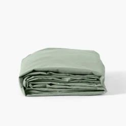 Carré Blanc Drap housse coton lavé Songe eucalyptus| Draps Housse
