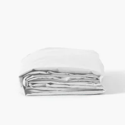 Carré Blanc Drap housse coton lavé Songe blanc| Draps Housse