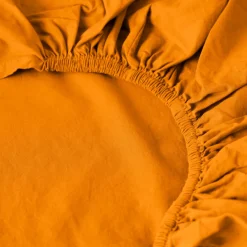 Carré Blanc Drap housse coton lavé Songe curcuma| Draps Housse