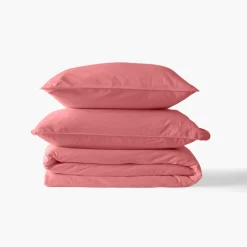 Carré Blanc Drap housse en pur coton lavé biologique Souffle pétale| Draps Housse