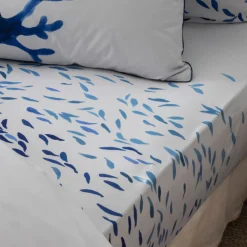 Carré Blanc Drap housse percale de coton Abysse| Draps Housse