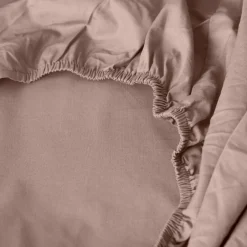 Carré Blanc Drap housse percale de coton Neo taupe|Enfant Draps Housse|Draps Housse