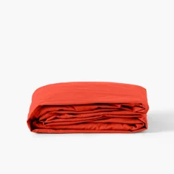 Carré Blanc Drap housse percale de coton Neo safran| Draps Housse