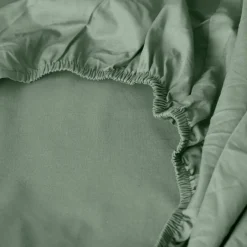 Carré Blanc Drap housse percale de coton Neo thym| Draps Housse