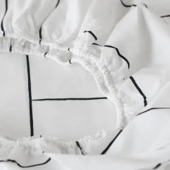 Carré Blanc Drap housse percale de coton Elaphe| Draps Housse