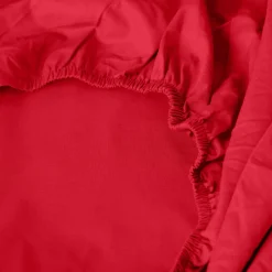 Carré Blanc Drap housse percale de coton Neo rouge| Draps Housse