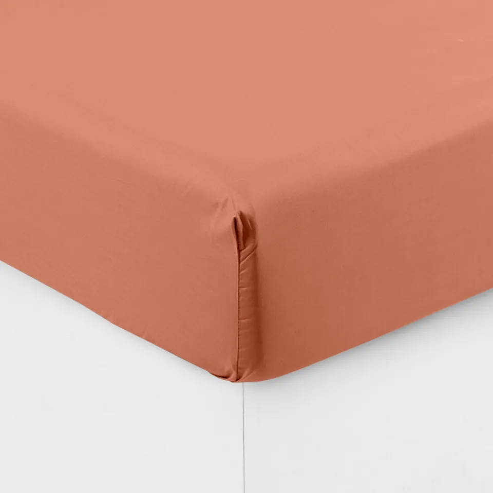 Carré Blanc Drap housse percale de coton Neo tomette| Draps Housse