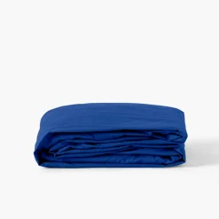 Carré Blanc Drap housse percale de coton Neo outremer| Draps Housse
