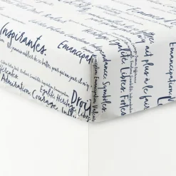 Carré Blanc Drap housse percale de coton Simones| Draps Housse