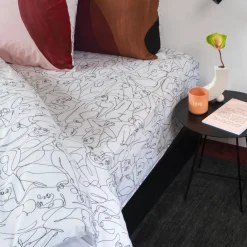 Carré Blanc Drap housse percale de coton Callipyge| Draps Housse