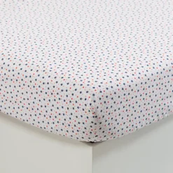 Carré Blanc Drap housse pur coton biologique Ptitchic|Enfant Linge De Litbio|Draps Housse