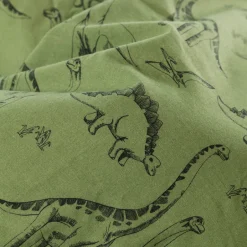 Carré Blanc Drap housse pur coton biologique Dinotopi|Enfant Linge De Litbio|Draps Housse