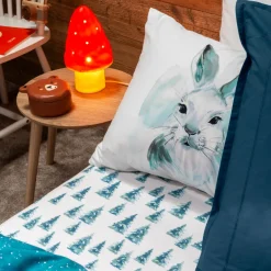 Carré Blanc Drap housse pur coton biologique Boréales|Enfant Linge De Litbio|Draps Housse