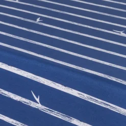 Carré Blanc Drap housse pur coton biologique imprimé rayures Odyssée|Enfant Draps Housse