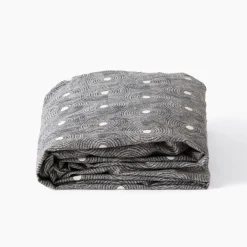 Carré Blanc Drap housse pur coton lavé Eclipse| Draps Housse