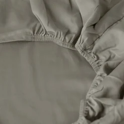 Carré Blanc Drap housse satin de coton lavé biologique Quartz jade| Draps Housse