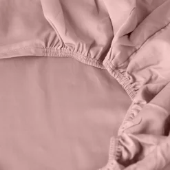 Carré Blanc Drap housse satin de coton lavé bio Quartz blush| Draps Housse