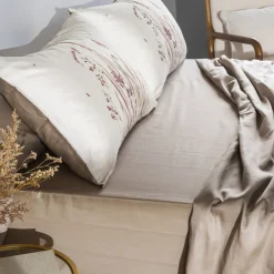 Carré Blanc Drap housse satin de coton Aura| Draps Housse