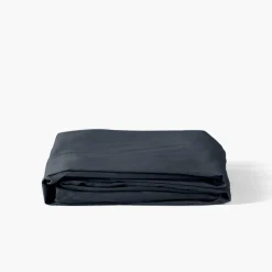 Carré Blanc Drap housse satin de coton uni Prestige bleu nuit| Draps Housse