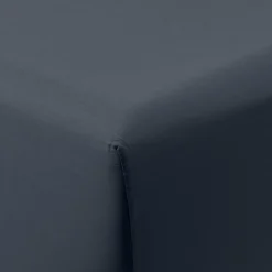 Carré Blanc Drap housse satin de coton uni Prestige bleu nuit| Draps Housse