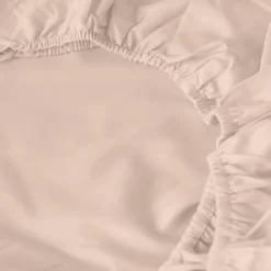 Carré Blanc Drap housse satin de coton uni Prestige nacre| Draps Housse