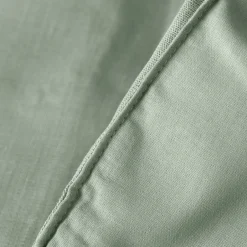 Carré Blanc Edredon lin et coton lavé Songe eucalyptus| Plaids Et Couvre-lits|Plaids