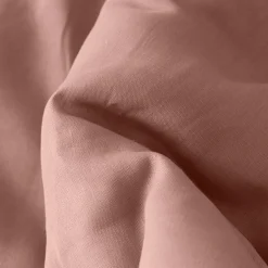 Carré Blanc Edredon lin et coton lavé Songe rose cendré| Plaids Et Couvre-lits|Plaids