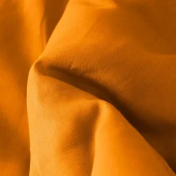 Carré Blanc Edredon lin et coton lavé Songe curcuma| Plaids Et Couvre-lits|Plaids